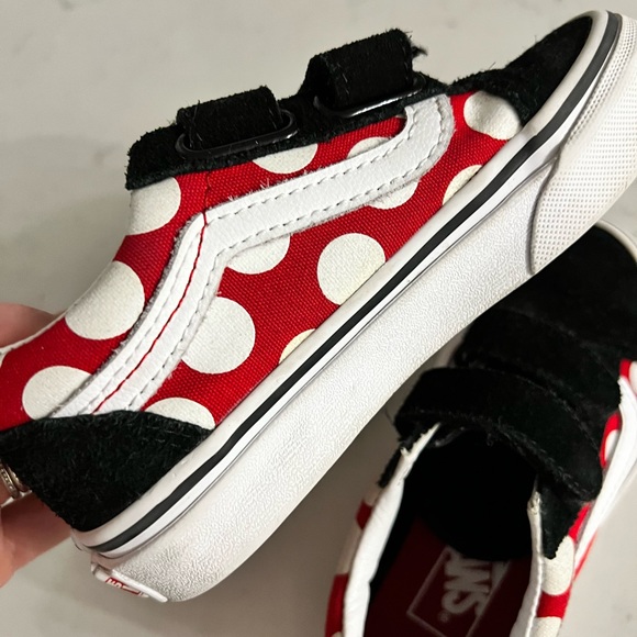 Red & Black Minnie Mouse polka dot Vans - Picture 3 of 4